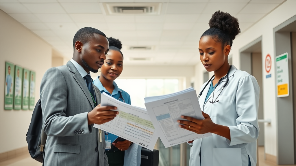 Ugandan hospital administration team, modern health system in Uganda
