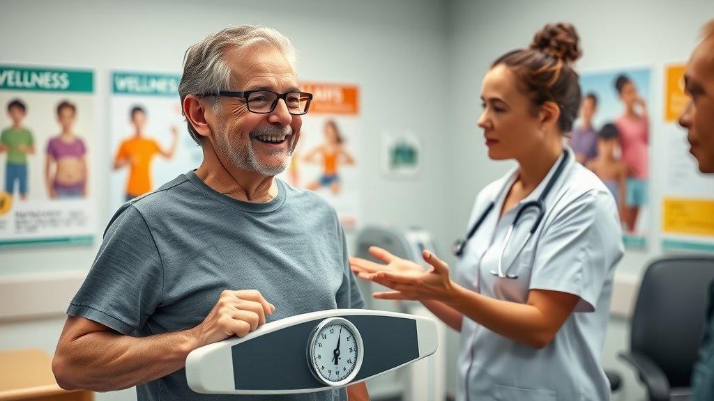 motivated patient weight scale Case Clinic weight loss medical centre wellness care provider