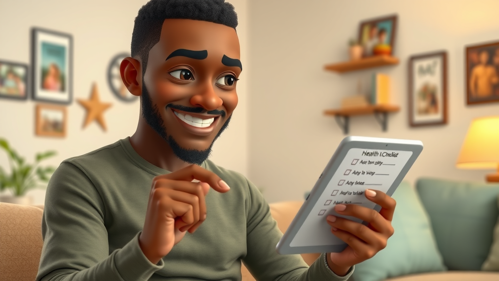 Determined Ugandan man reviews men