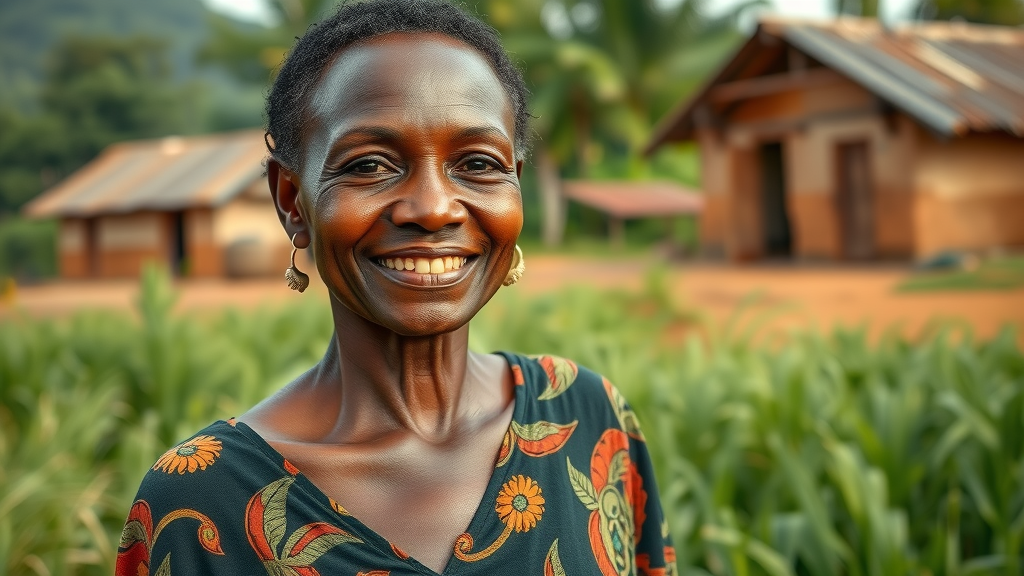 hopeful Ugandan mother maternal health uganda rural village pregnancy