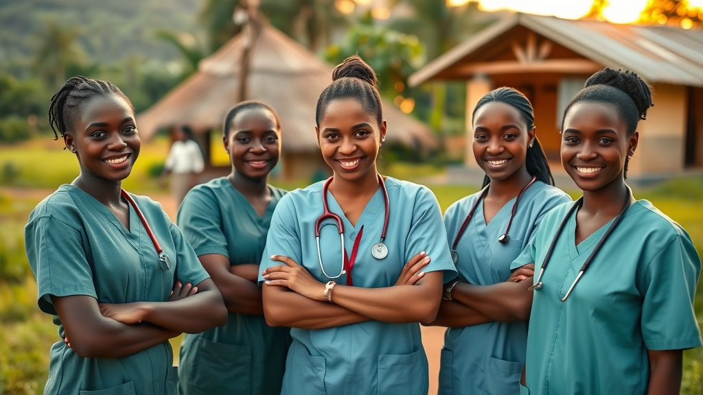 Ugandan healthcare workers united in the lush countryside: preventing and managing infectious diseases in Uganda